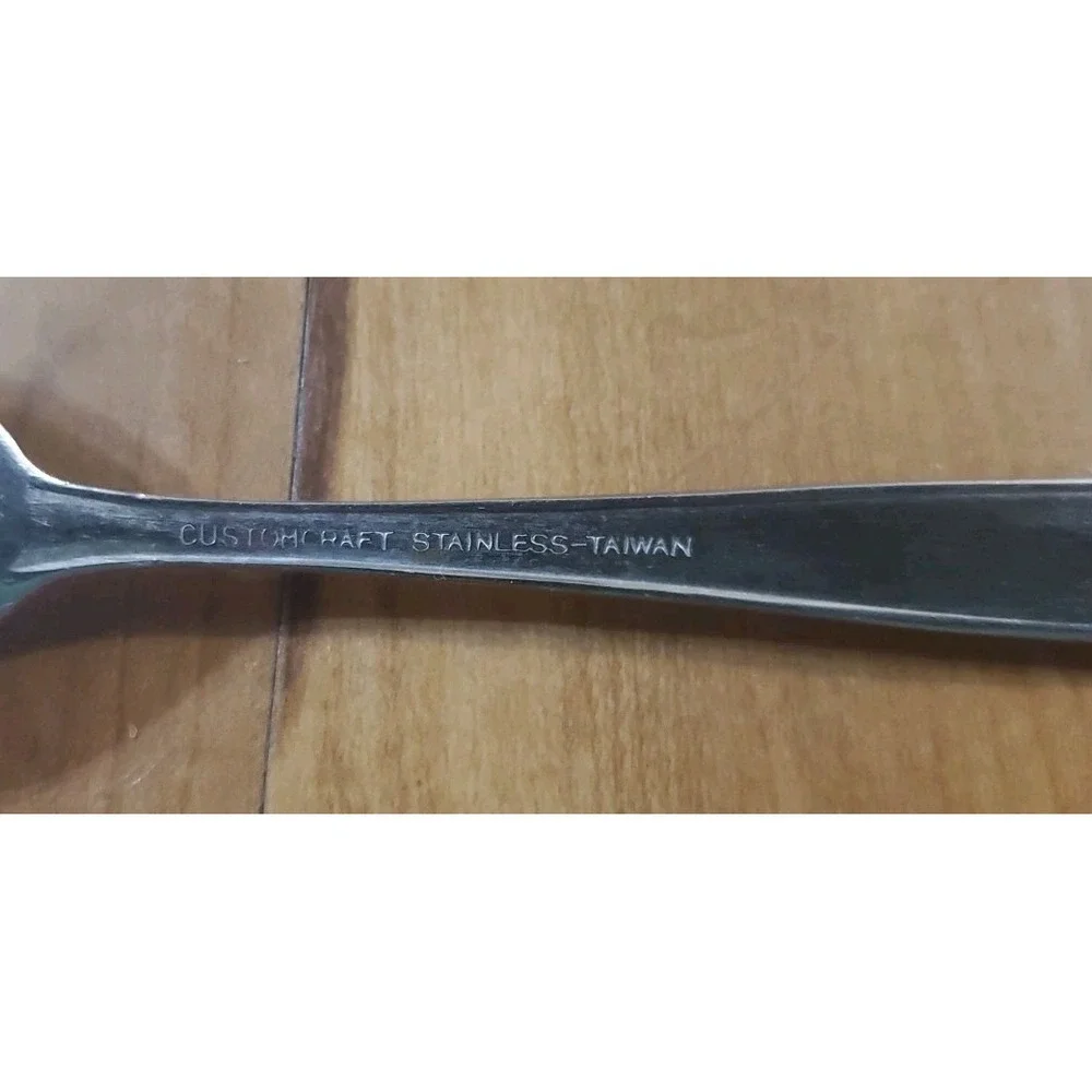 Vintage‎ Customcraft Stainless Steel 4 Piece Flatware Lot Roses Pattern